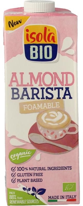 Băutură organică Barista cu migdale, fără gluten, 1 l, Isola Bio