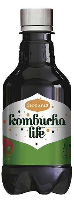 Băutură naturală organică cu curcuma, 330 ml, Kombucha Life