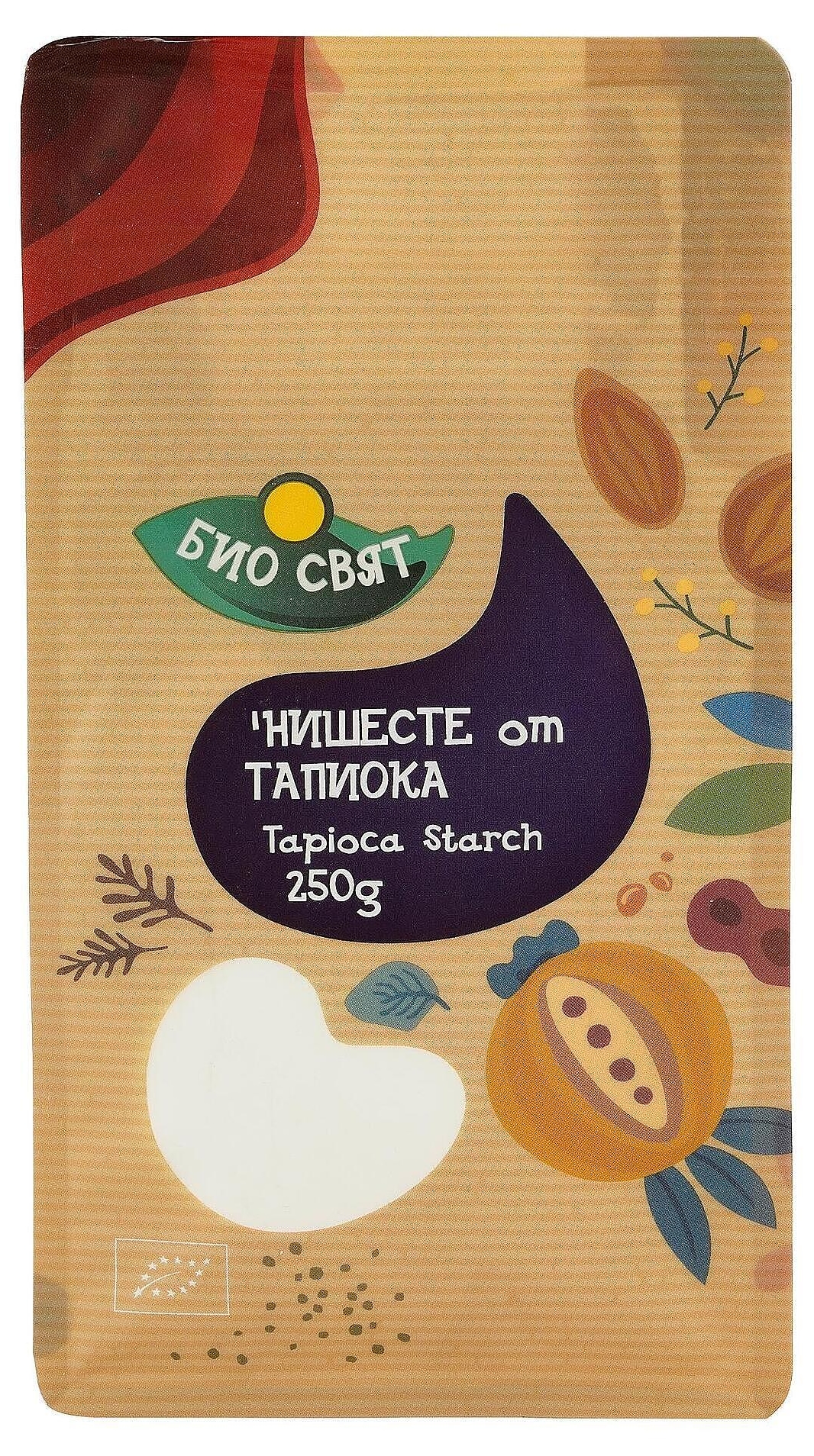 Amidon bio din tapioca, 250 g, Biosvyat