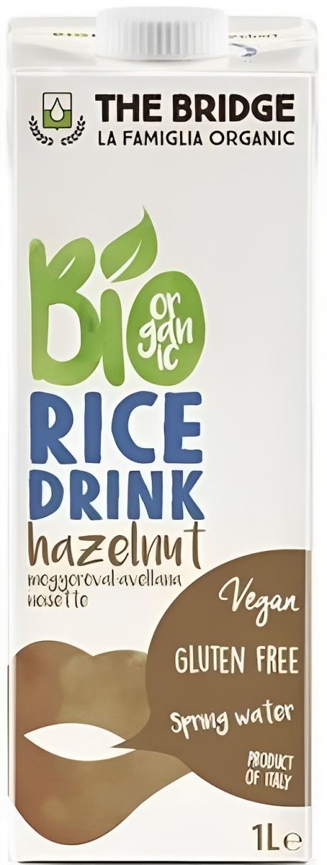 Băutură organică de orez cu alune de pădure, 1 l, The Bridge