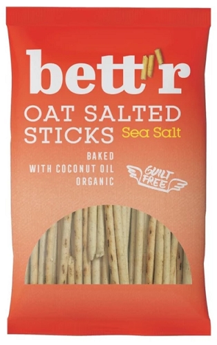 Batoane bio din ovăz, sare de mare, 50 g, Bett'r
