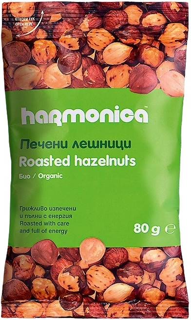 Alune prăjite bio, 80 g, Harmonica