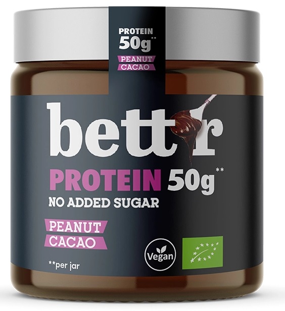 Crema proteica de arahide si cacao bio 250g Bettr - imagine 2