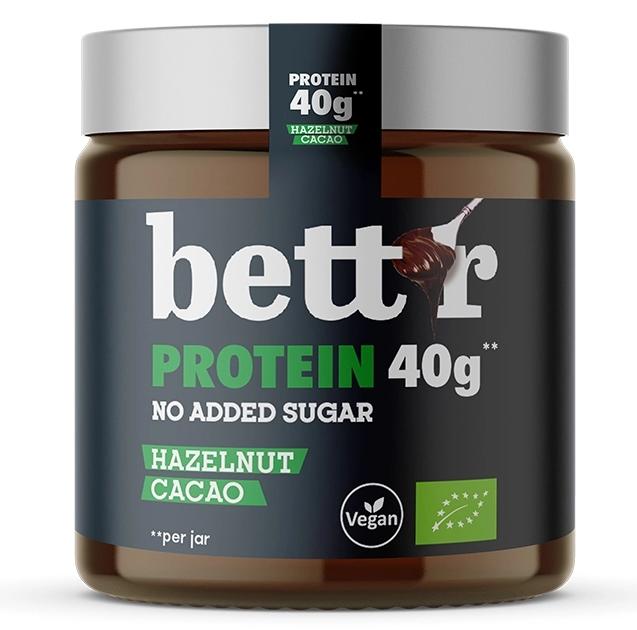 Crem bio proteic pentru întins, alune și cacao, 250 g, Bett'r