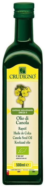 Ulei bio de rapiță, 500 ml, Crudigno