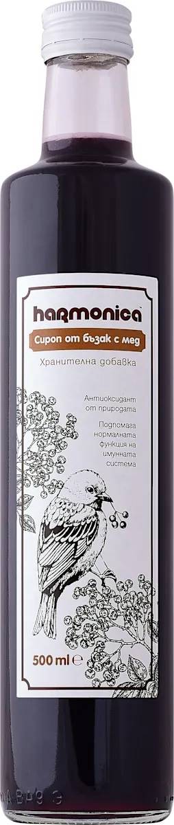 Sirop bio de soc cu miere, 500 ml, Harmonica