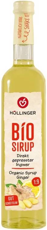 Sirop organic de ghimbir și lămâie, 500 ml, Hollinger