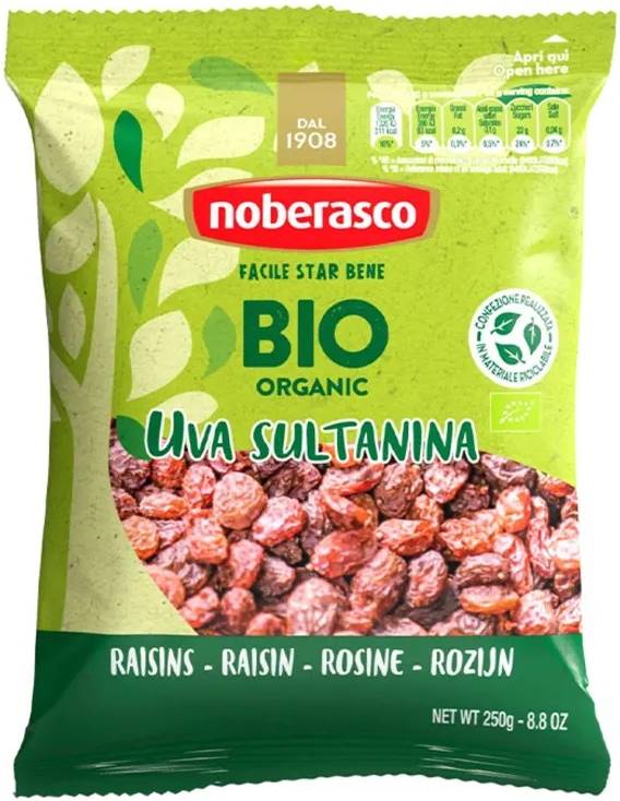 Stafide bio, 250 g, Noberasco