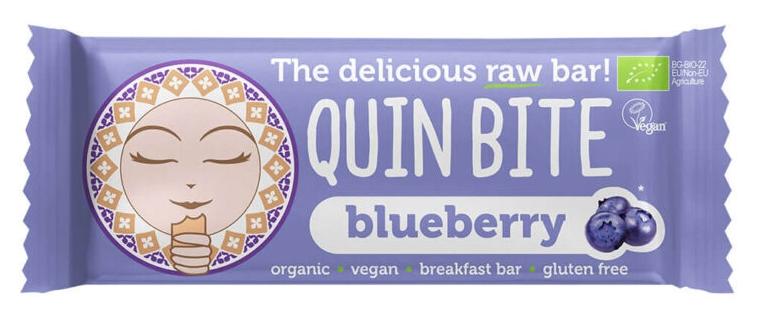 Baton bio raw, afine 30 g, Quin Bite