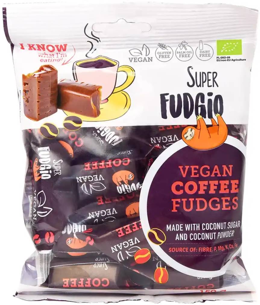 Fudge bio vegan fără gluten, cafea, 150 g, Super Fudgio