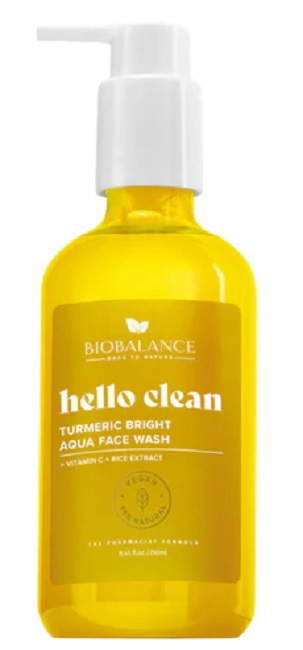 Gel de curatare cu Vitamina C + Extract de orez Turmeric Bright Hello Clean, 250ml, Bio Balance - imagine 3