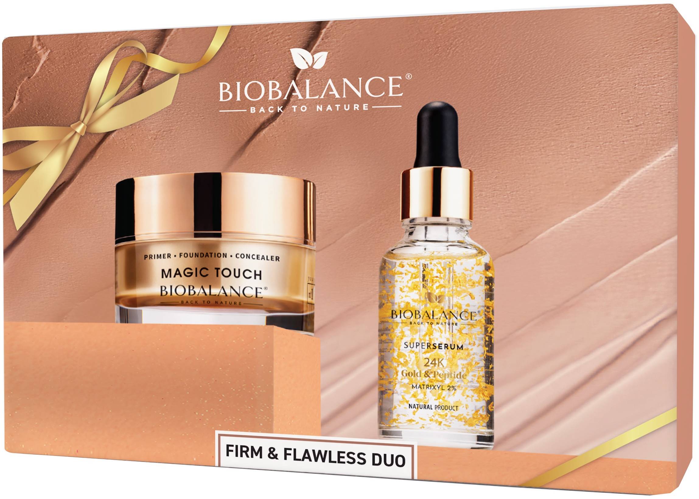 Biobalance Set Firm & Flawless - Fond de ten și Ser, 2 x 30 ml