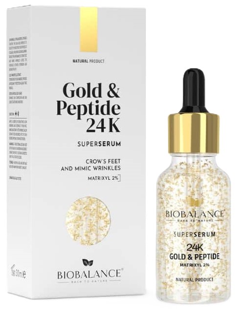 Super Serum cu Aur 24K si Peptide, 30 ml, Bio Balance - imagine 2
