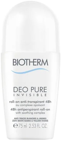 Biotherm Deodorant roll-on Pure Invisible, 75 ml