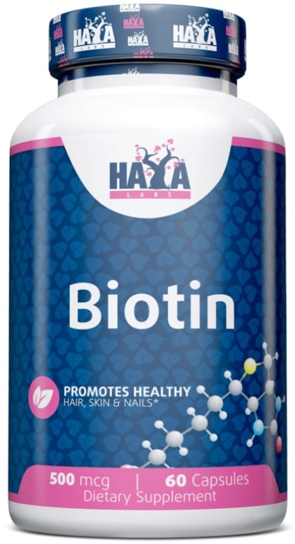 Biotin, 500 mcg, 60 capsule, Haya Labs