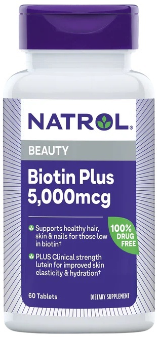 Biotin Plus, 5000 mcg, 60 tablete, Natrol