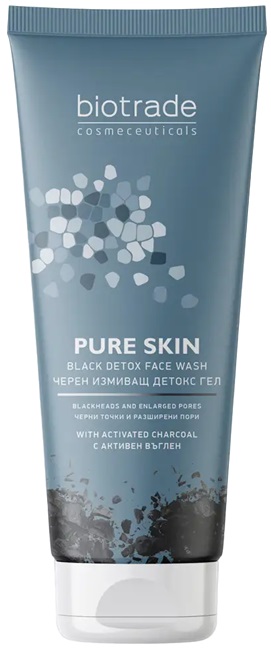 Biotrade Pure Skin Gel de spălat detoxifiere negru, 200 ml