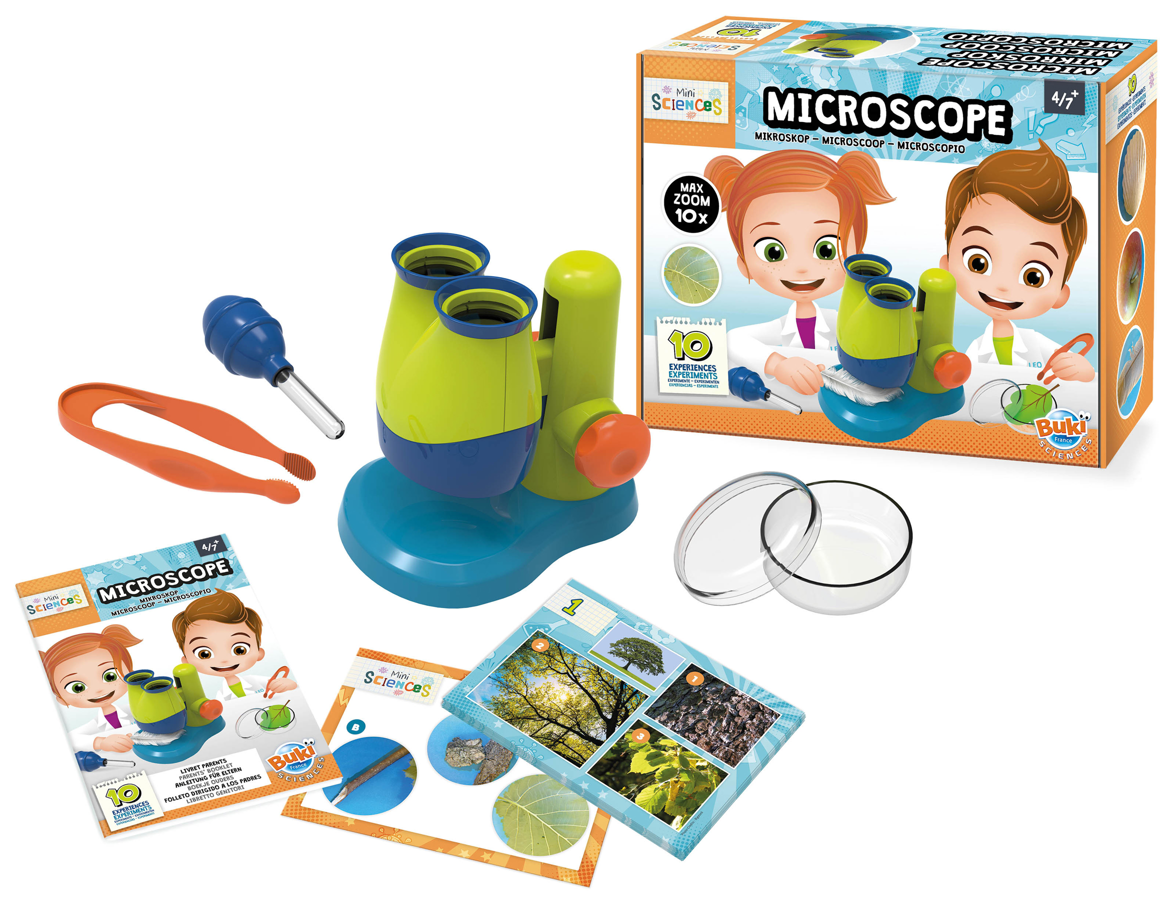 Set Mini stiinta Buki Sciences -  Microscop cu accesorii