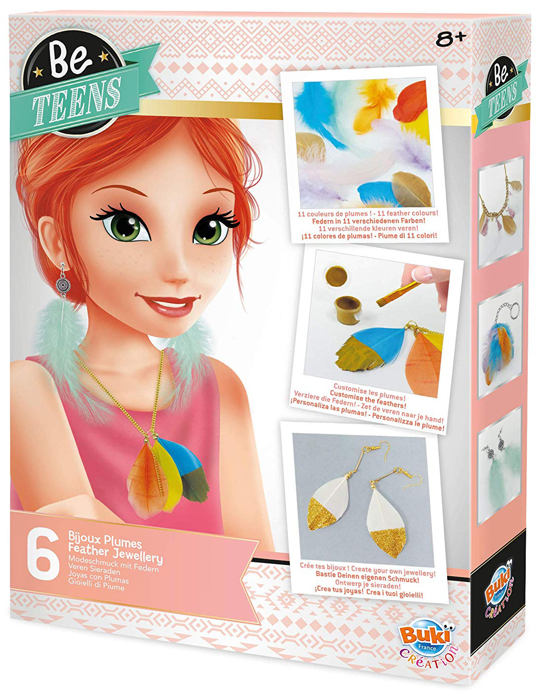 Set creativ Buki Be Teens - Fa-ti singur bijuterii din pene