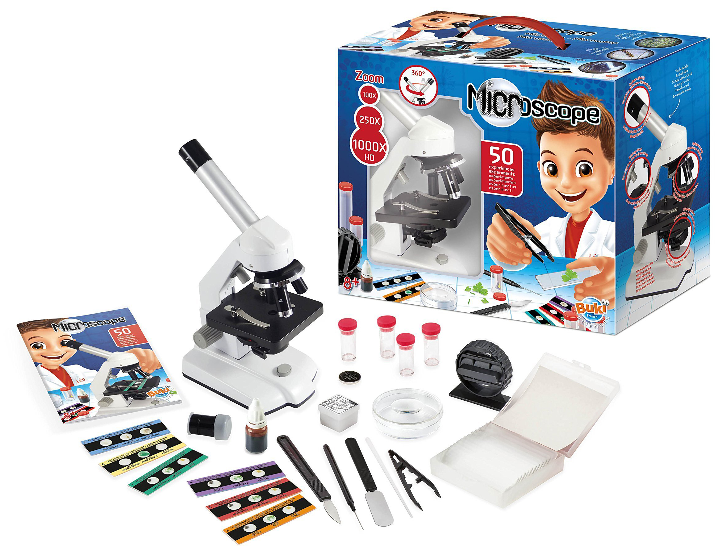 Microscop cu accesorii Buki Sciences - 50 de experimente