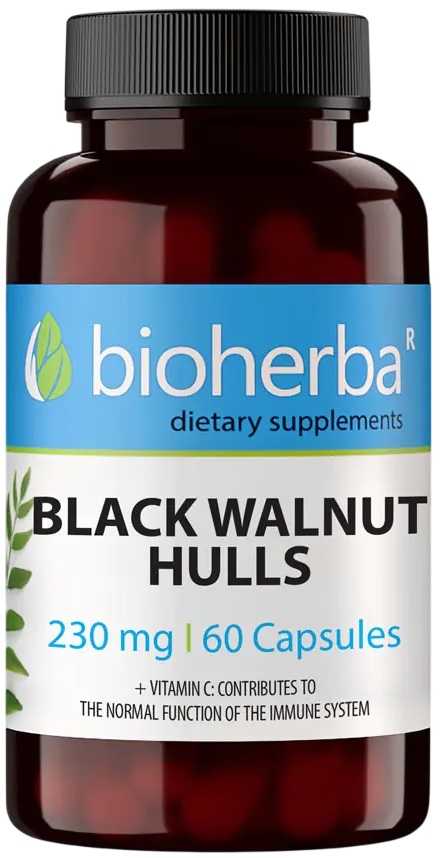 Black Walnut Hulls, 230 mg, 60 capsule, Bioherba