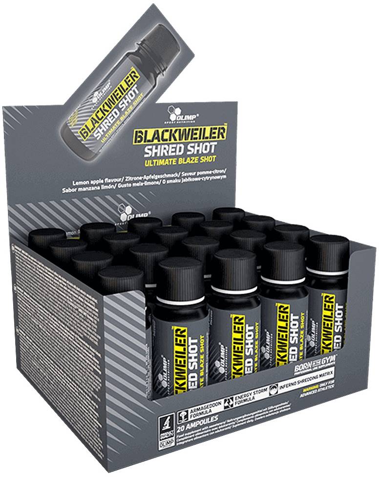 Blackweiler Shred Shots Box, măr și lime, 20 shoturi, Olimp