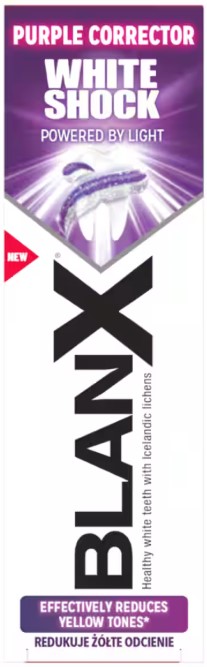 BlanX  Pastă de dinți White Shock Purple Corrector, 75 ml