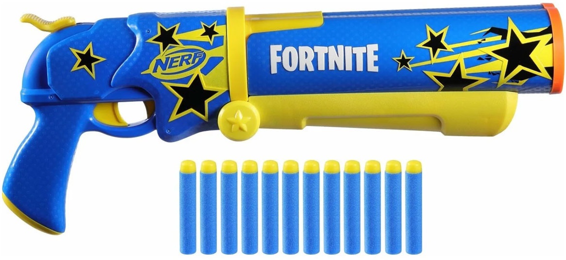 Blaster Nerf Fortnite - Half Tone Hero, cu 12 săgeți