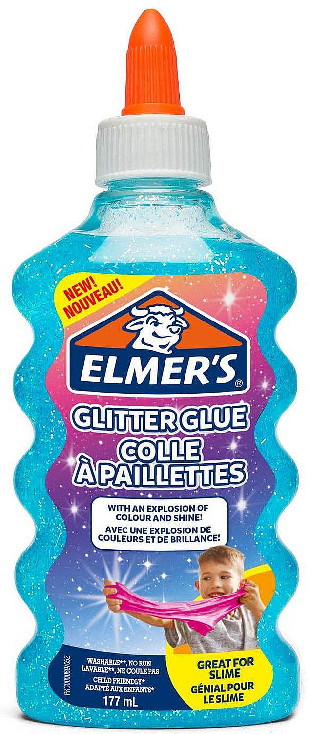 Lipici stralucitor Elmer's Glitter Glue - 177 ml, albastru
