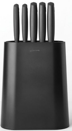 Set cu 5 cuțite Brabantia - Tasty+, Dark Grey