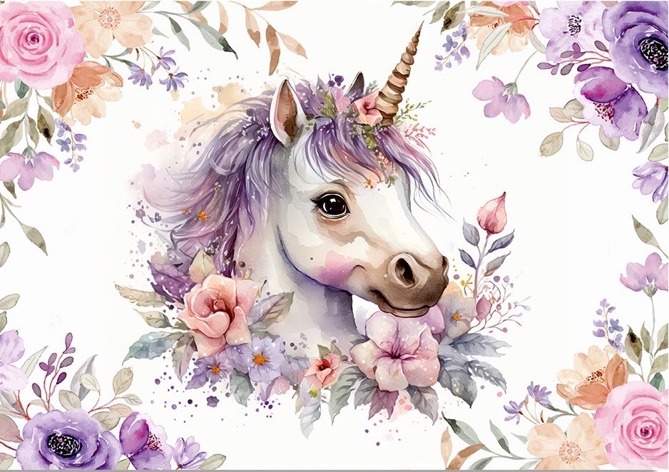 Bloc de desenat  №4 Rainbow - Unicorn, 190 g, 10 coli