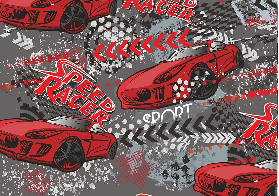 Bloc de desenat  №4 Rainbow - Speed Racer, 190 g, 10 coli