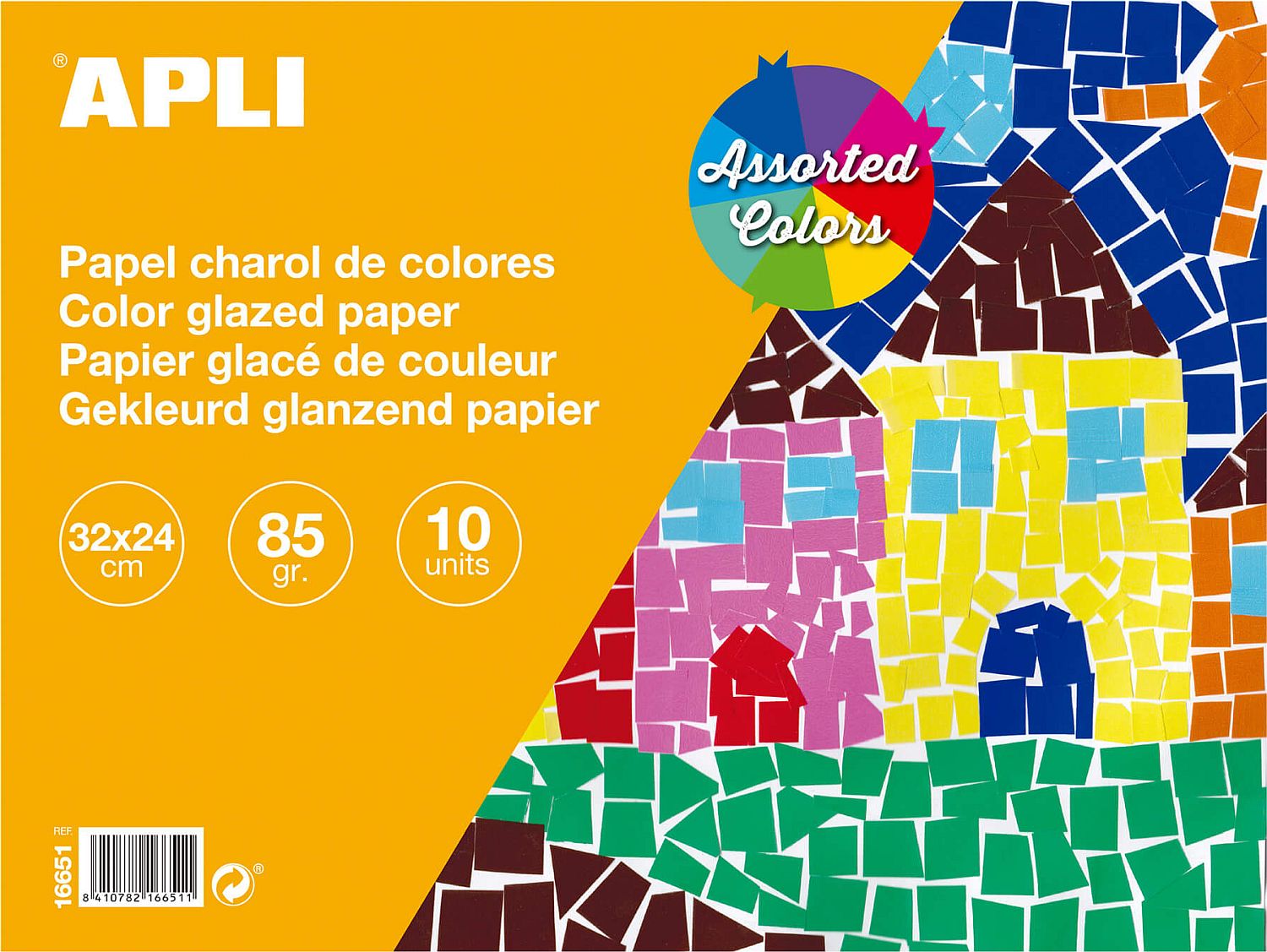 Bloc APLI - Lucios, 10 file, culori diferite