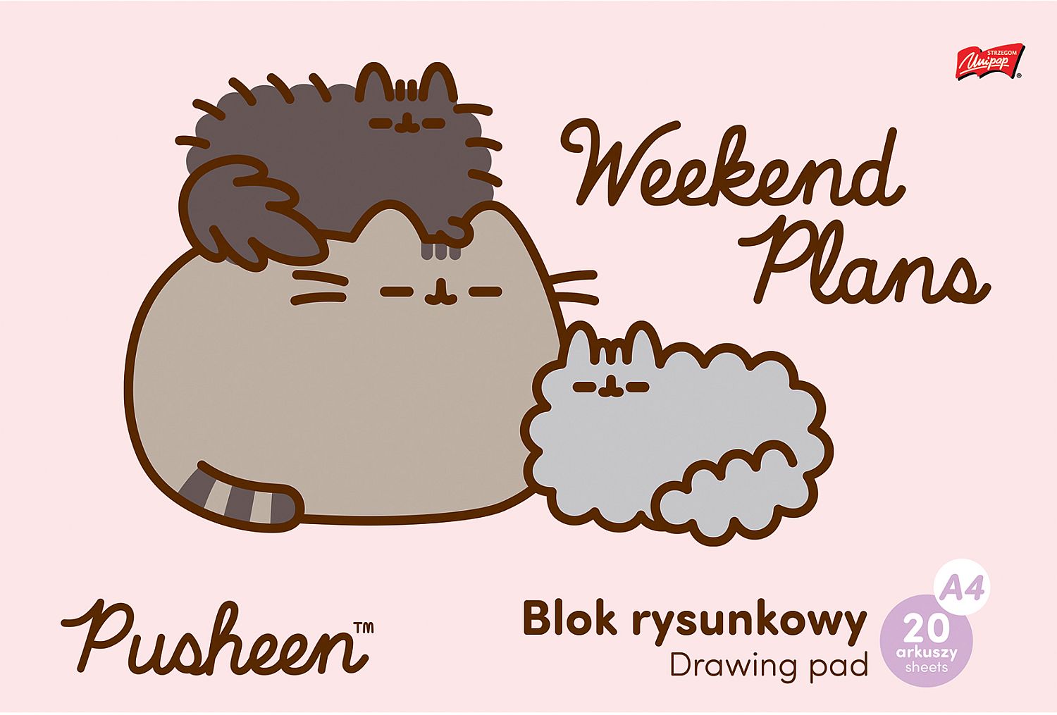 Bloc de desen St.Majewski Pusheen - A4, 20 coli