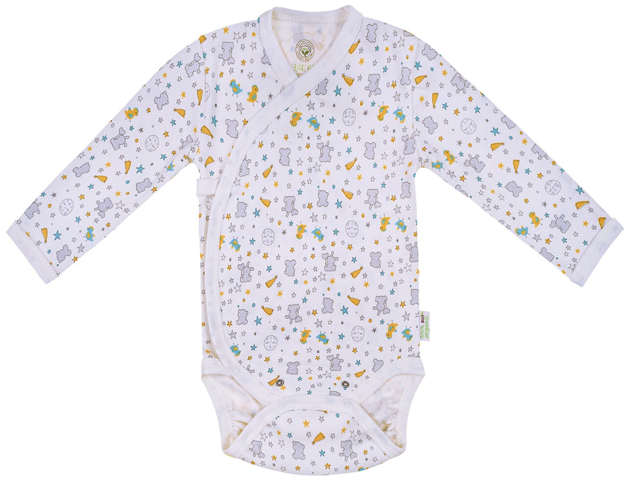 Body îmbrățișează-mă Bio Baby - bumbac organic, 62 cm, 3-4 luni