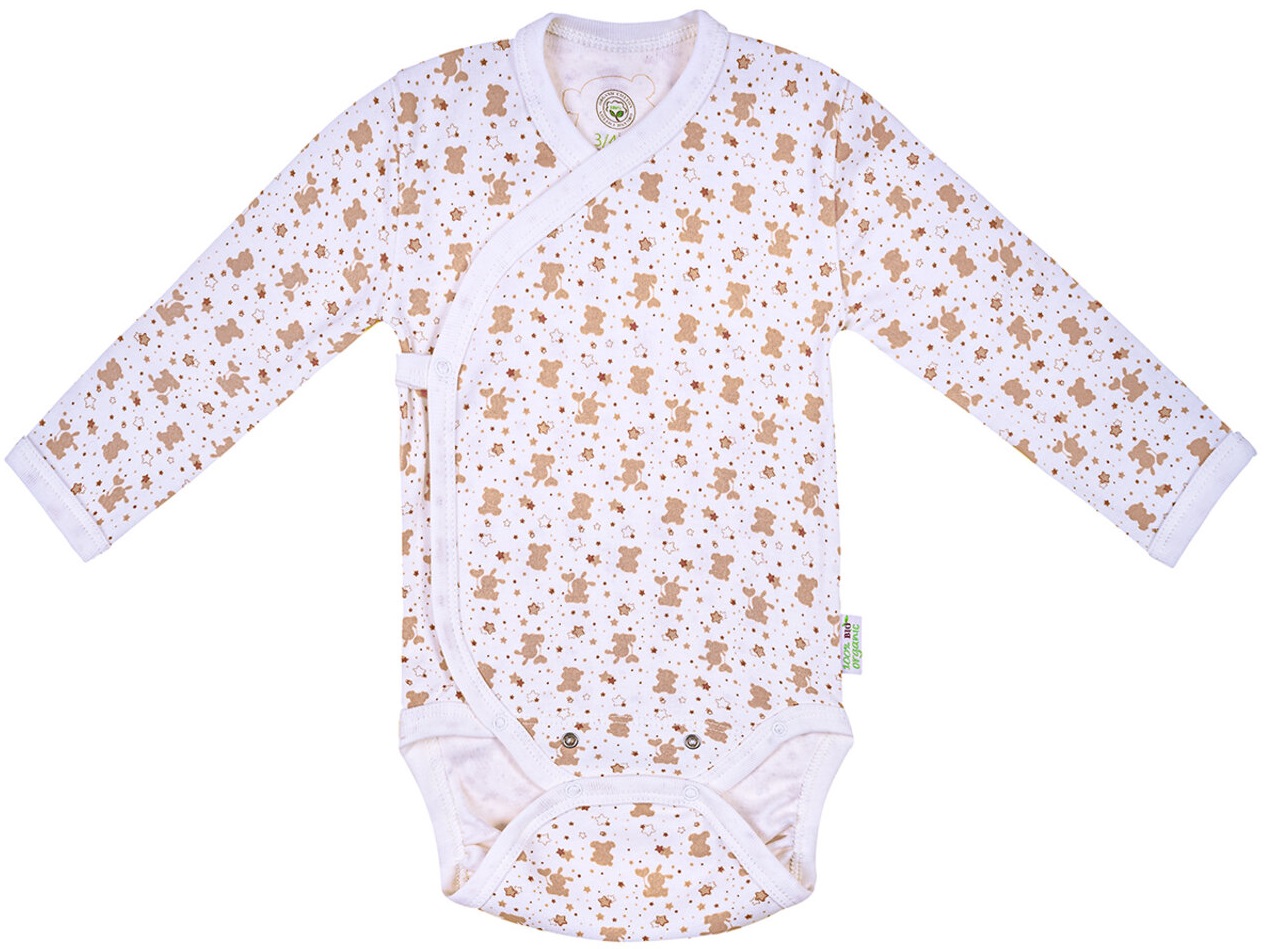 Body Bio Baby - bumbac organic, 62 cm, 3-4 luni, alb-bej