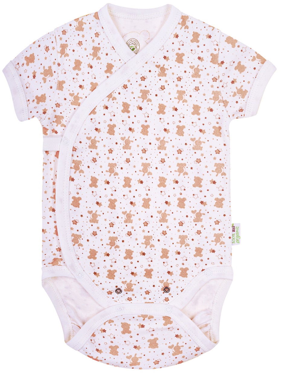 Body cu mânecă scurtă Bio Baby - Bumbac organic, 68 cm, 4-6 luni