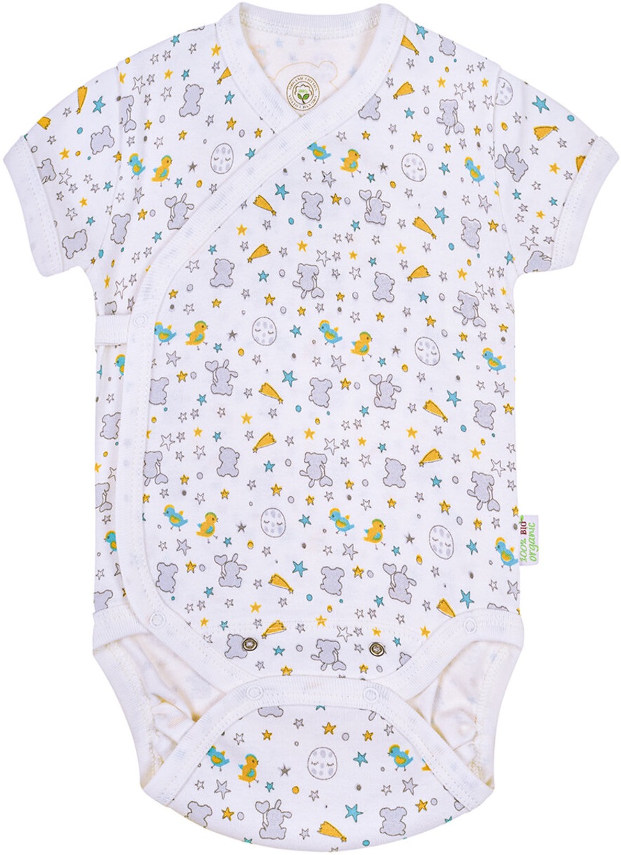 Body cu mânecă scurtă Bio Baby - bumbac organic, 74 cm, 6-9 luni