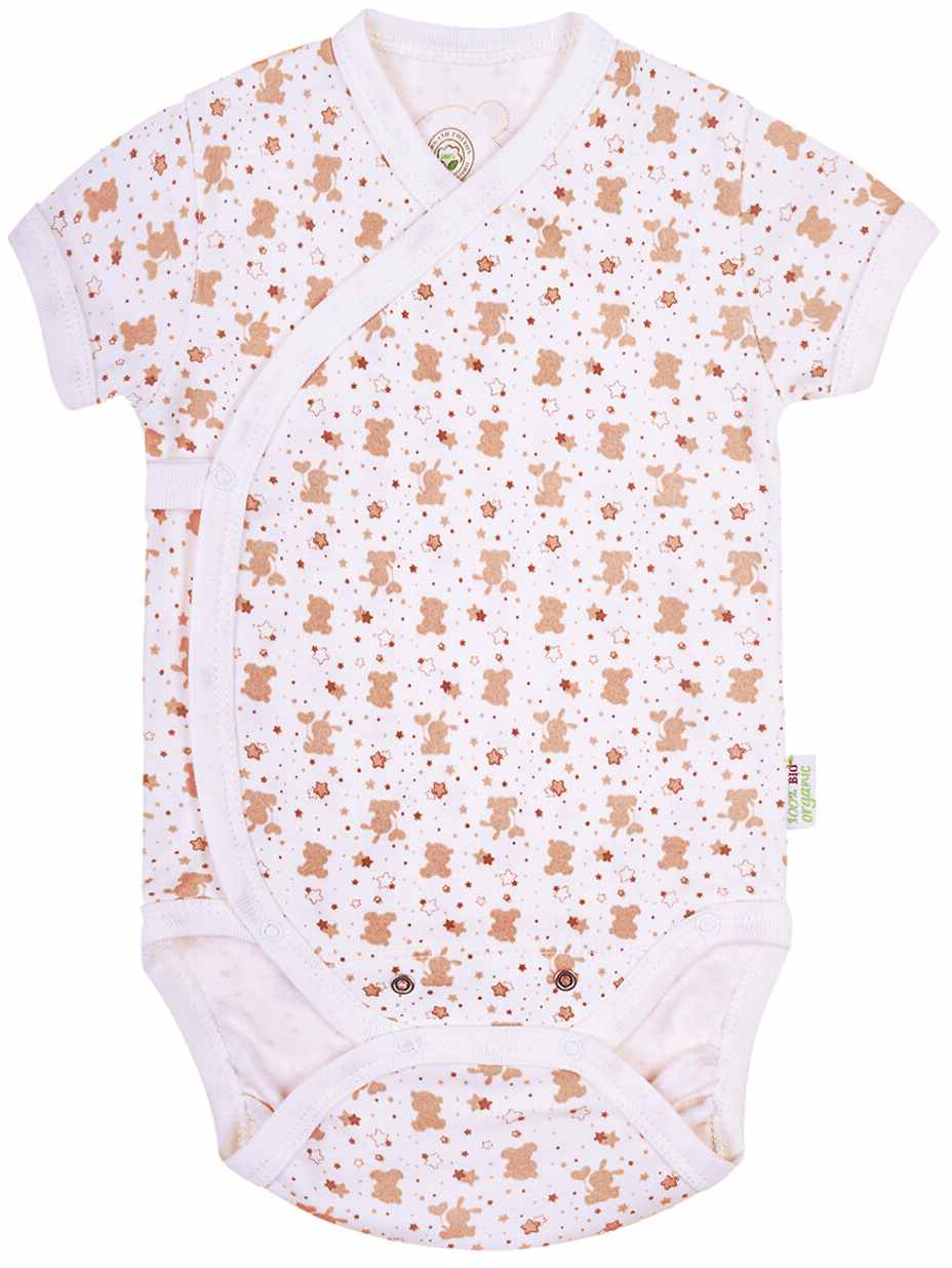 Body cu mânecă scurtă Bio Baby - Bumbac organic, 74 cm, 6-9 luni