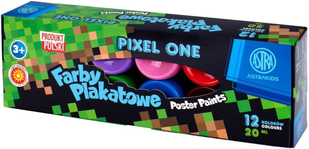 Vopsele pentru postere Astra Pixel One - 12 culori, 20 ml