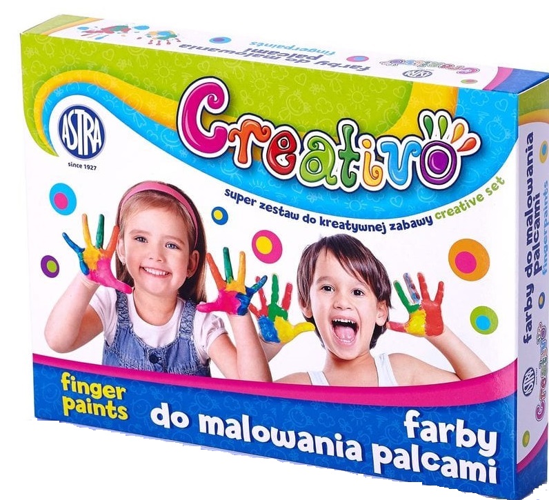 Vopsele pentru pictura cu degetele Astra - 4 culori, 50 ml