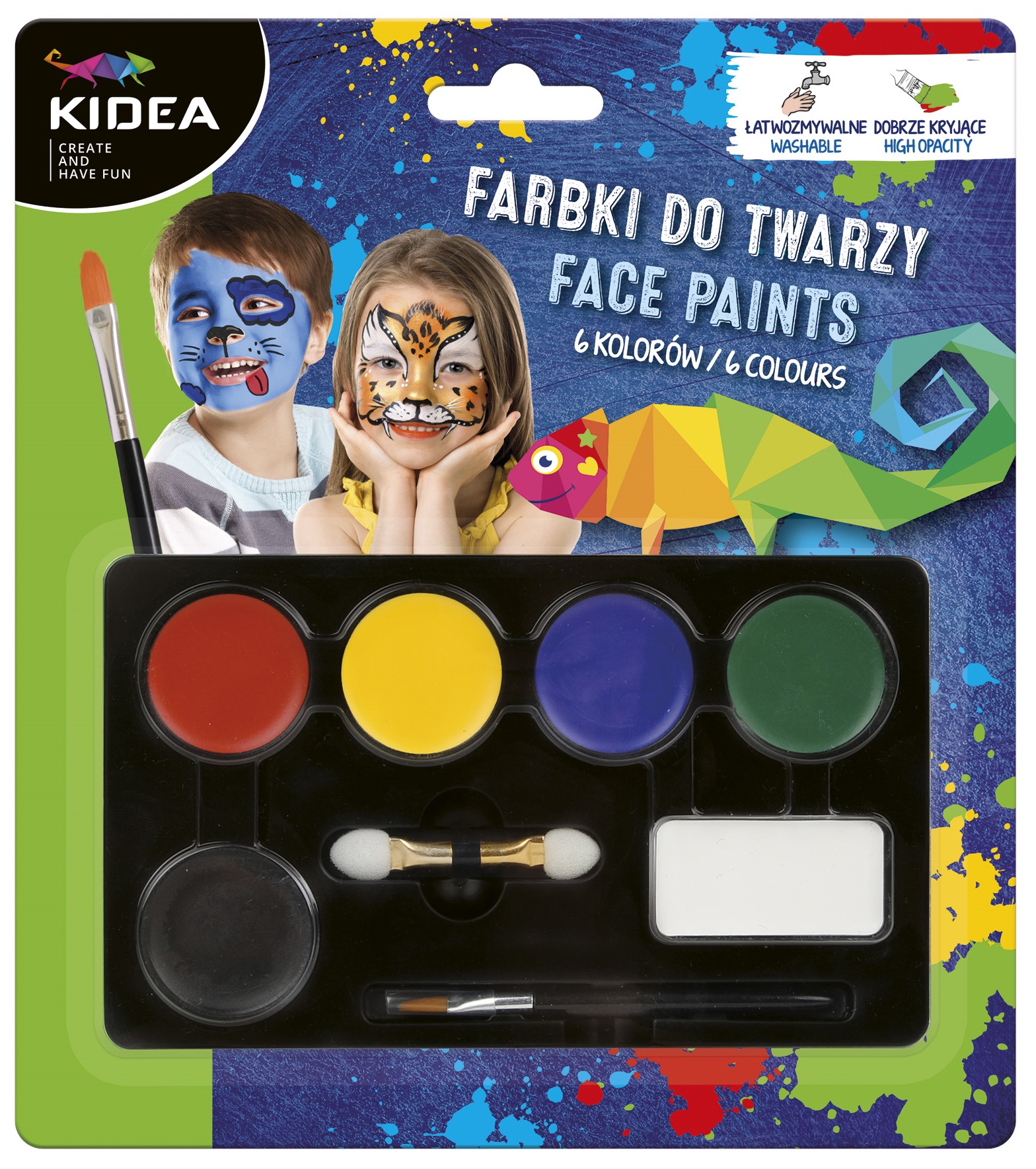 Vopsele de fata Kidea - 6 culori