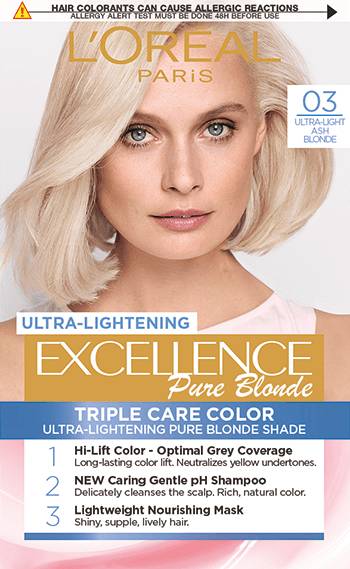 L'Oréal Excellence Vopsea de păr, 03 Ultra-Light Ash Blonde