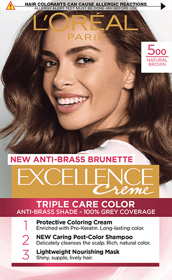 L'Oréal Excellence Vopsea de păr, 500 Natural Brown