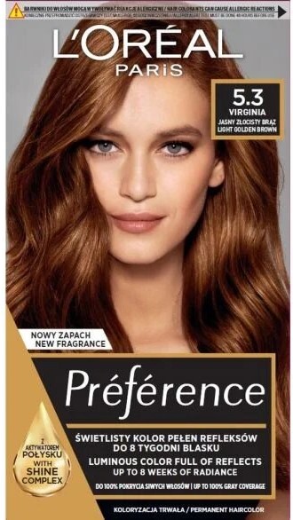 L'Oréal Préférence Vopsea de păr , 5.3 Virginia
