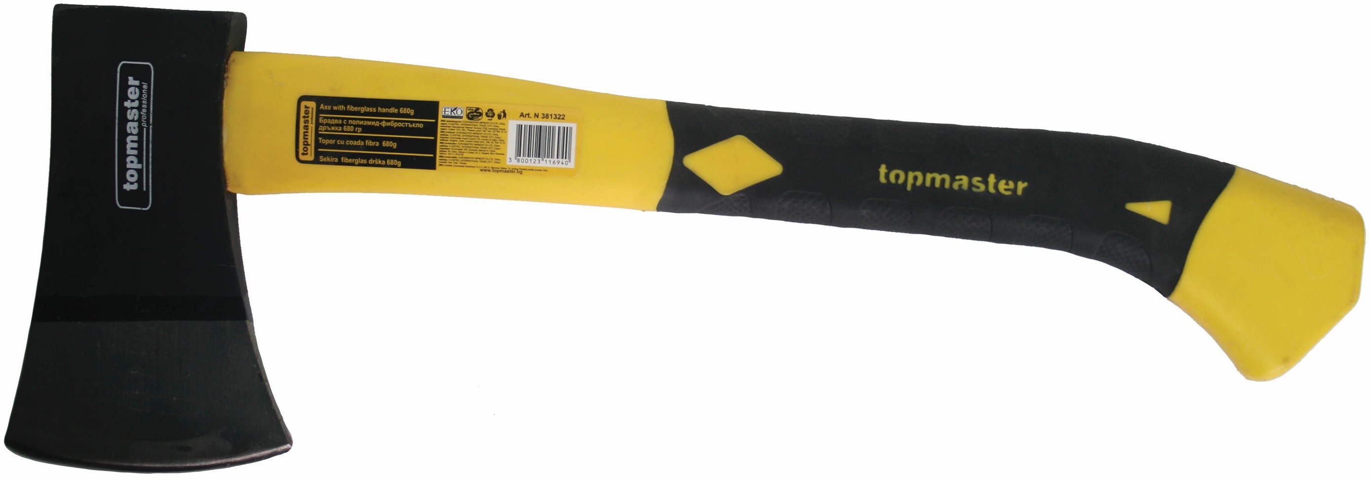 Topor cu mâner din fibră de sticlă Top Master - Professional, 680 g