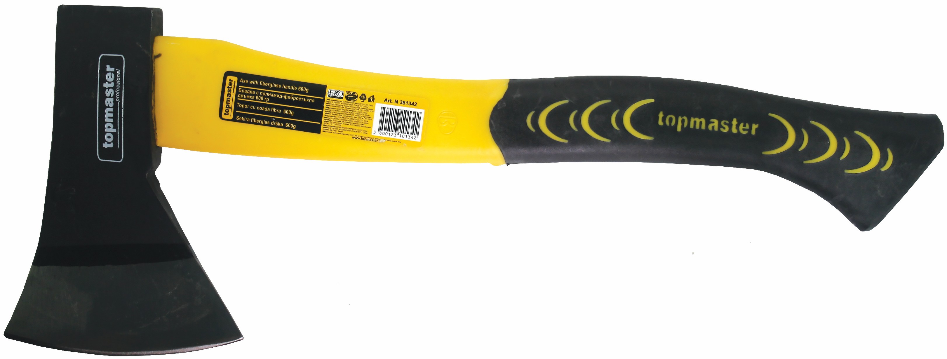 Topor cu mâner din fibră de sticlă Top Master - Professional, DIN5131, 600 g