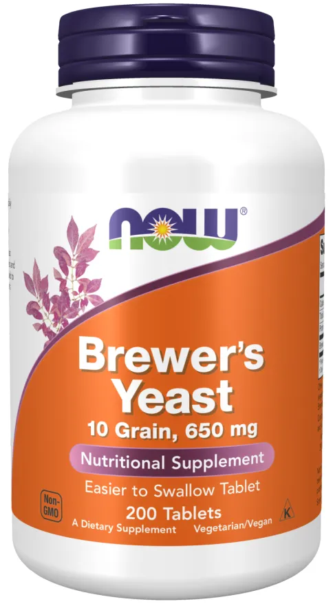 Brewer's Yeast, 650 mg, 200 tablete, Now