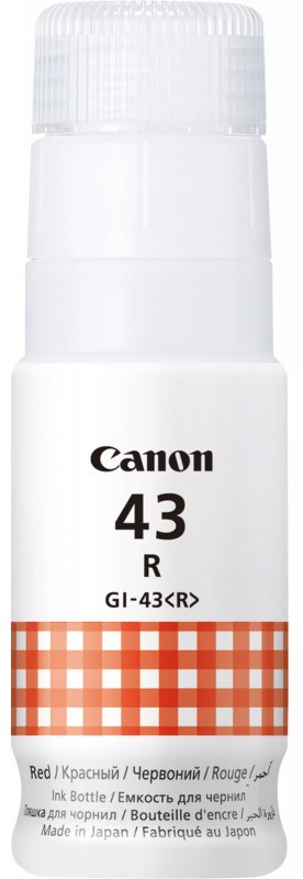 Sticlă cu cerneală Canon - GI-43, pentru PIXMA G540/G640, roşu
