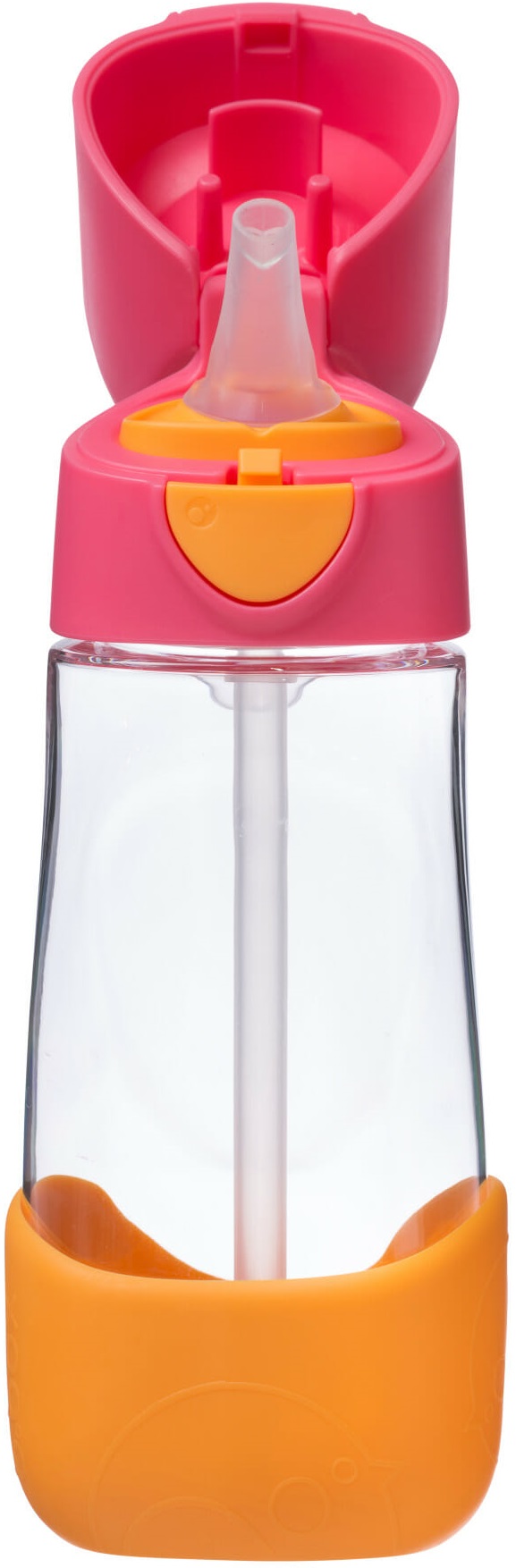 Sticlă cu pai pentru bebeluși b.box - Tritan, Strawberry shake, 450 ml